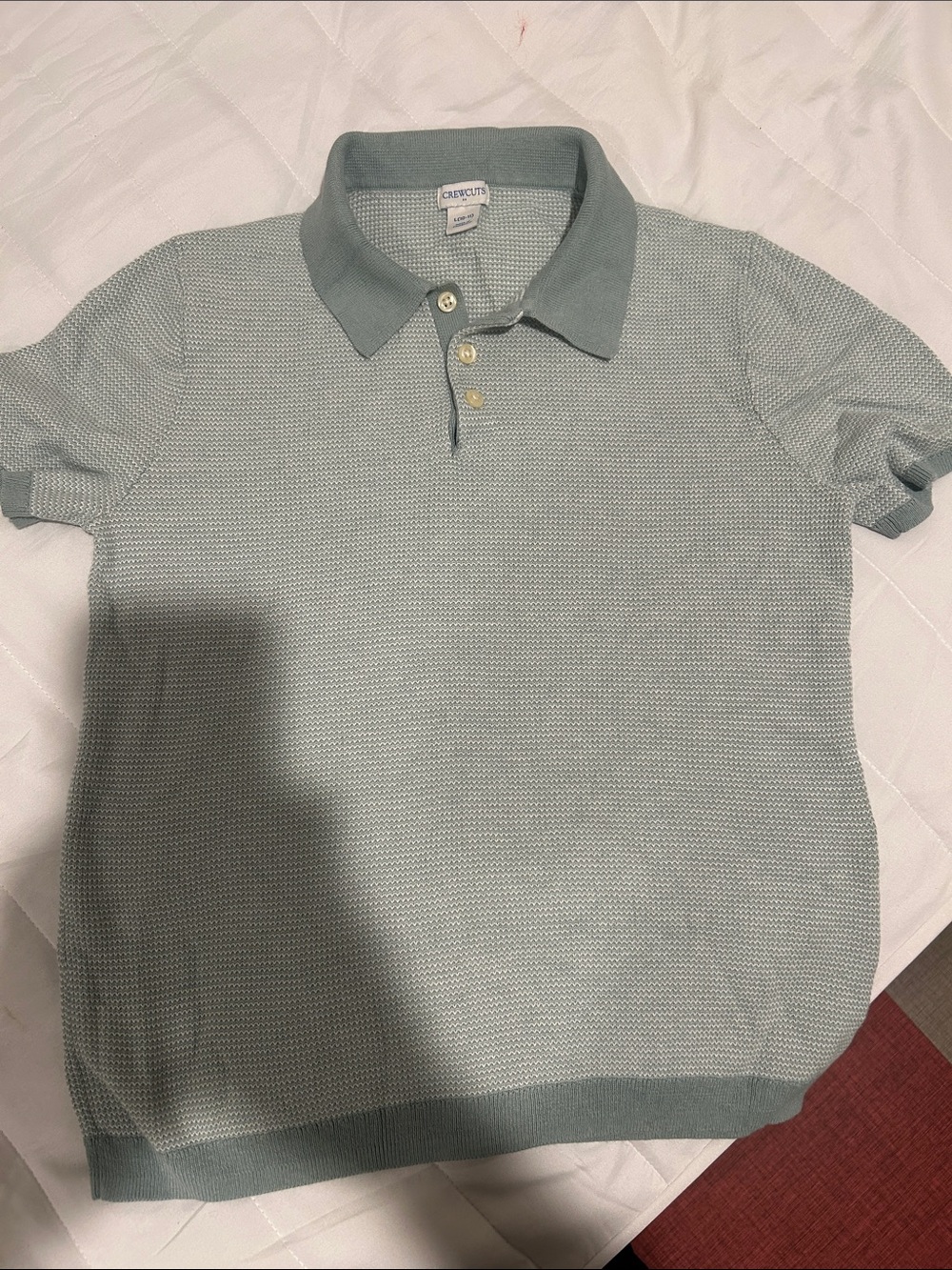 Crewcuts Light Mint Textured Polo Shirt